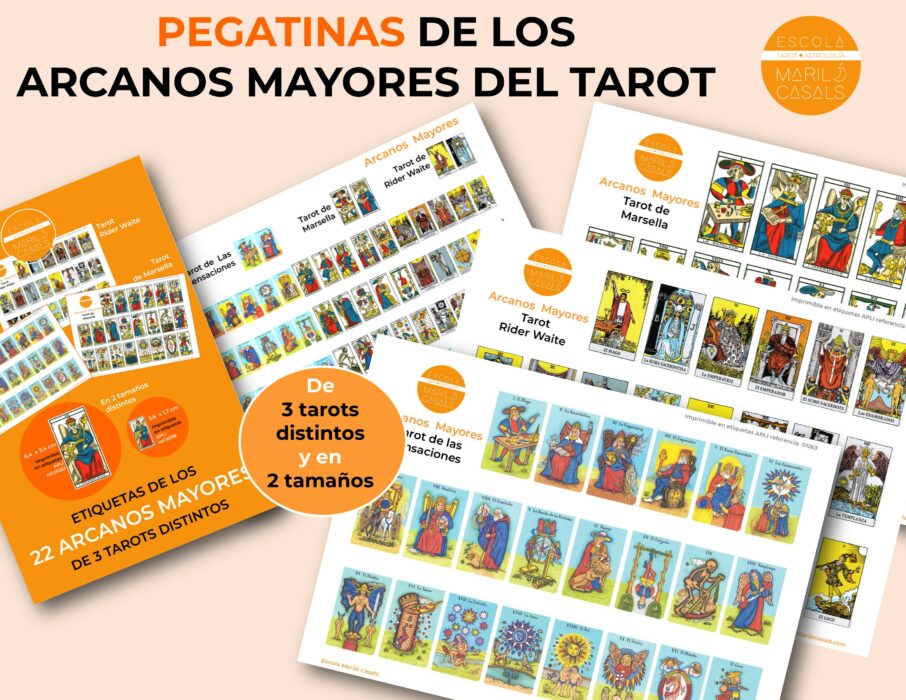 Pegatinas 22 Arcanos Mayores del Tarot – Escola Mariló Casals